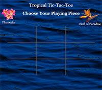 Tropical Tic Tac Toe Game